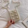 Brand Hand-woven Pearl Bags Lady Beaded Shoulder Bag